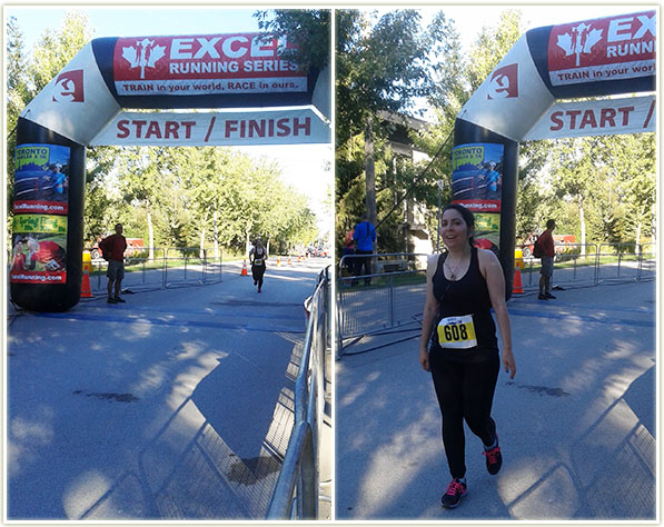 Zoe finishing the 5K!