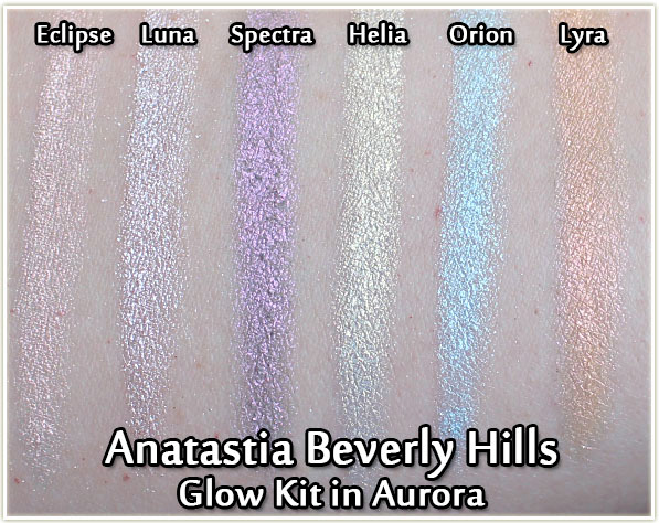 Anastasia Beverly Hills Glow Kit in Aurora - swatches