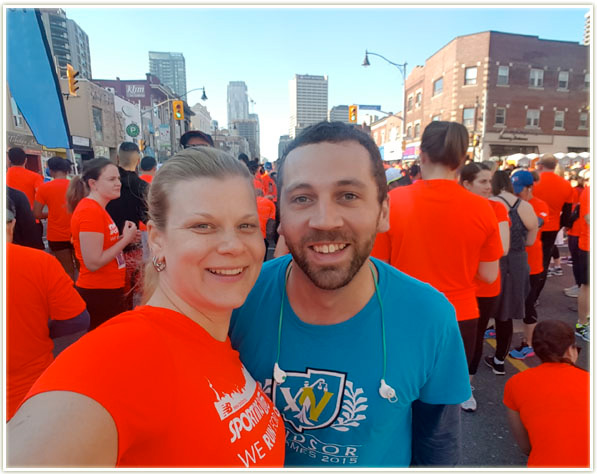 Myself and Jordan before the start of the race