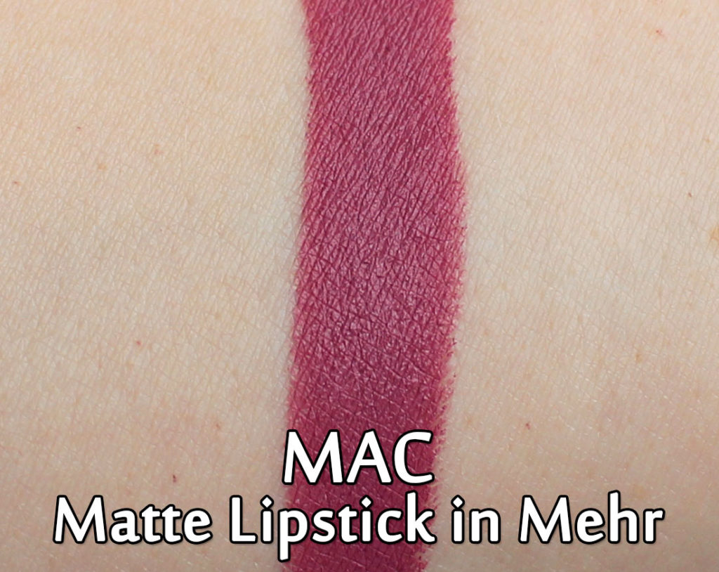 MAC Mehr Lipstick - swatched