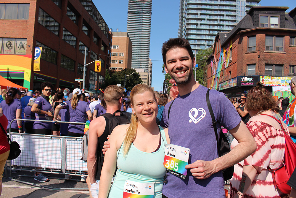 2019 Pride & Remembrance Run - Shawn & I before the start of the race