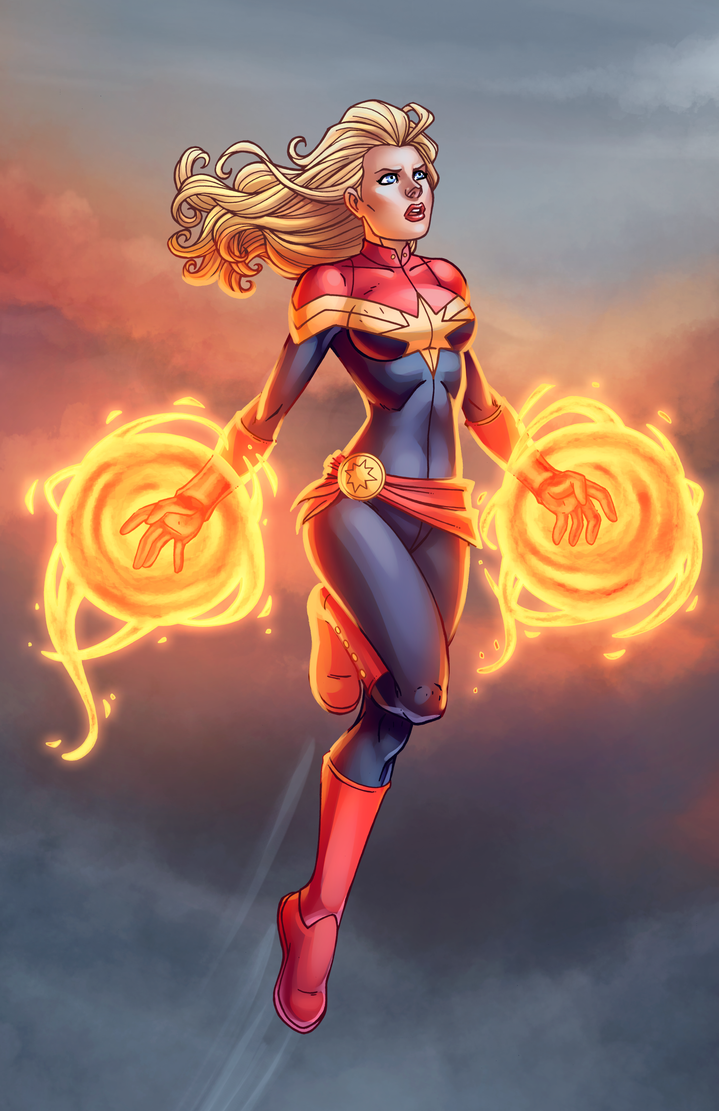 Captain Marvel Takes Flight by JamieFayX